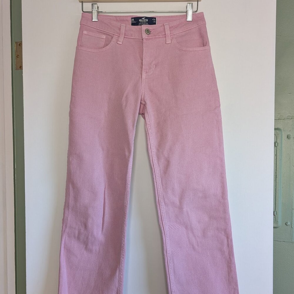 Hollister Low Rise Dad Jeans Pink W24 L31 NWOT